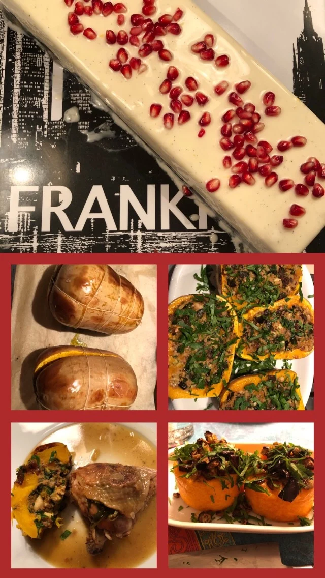 Kulinarischer Abend mit italienischer Küche Collage mit verschiedenen angerichteten Speisen als Motiv für einen Kochkurs-Gutschein