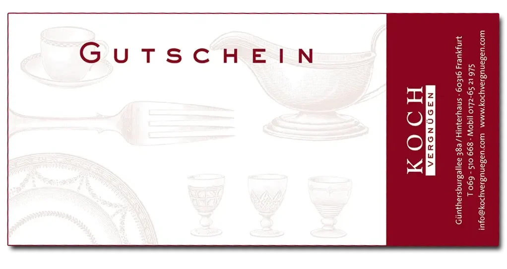 Gutschein für die Italienische Küche verschenken Gutschein für einen Kochkurs.